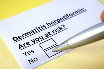 Obraz premium Questionnaire about health problems