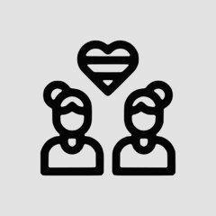 Vector Illustration of A World Pride Converstion Icon | Vector Line Icon | World Pride Vector Icon | Single Vector Icon