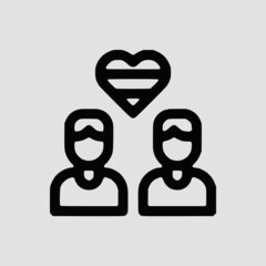 Vector Illustration of A World Pride Conversion Icon | Vector Line Icon | World Pride Vector Icon | Single Vector Icon