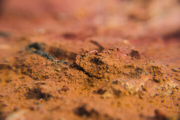 Landmannalaugar, les montagnes colorees en Islande, photo macro