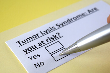 One person is answering question about tumour lysis syndrome.