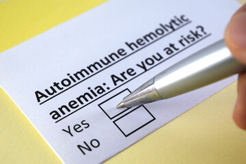 Obraz premium Questionnaire about health problems