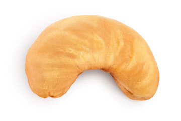 Roasted Cashew nuts isolated on white background with clipping path and full depth of field.