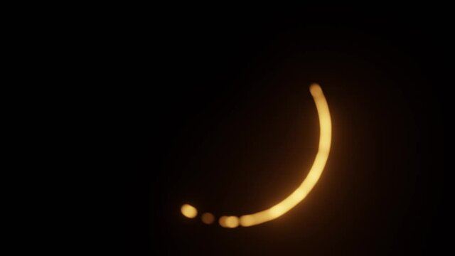 Abstract 3D Animation Fiery Circles Formation Merging and Separating Blur Effect God Beginning Trinity Cgi 3d Graphics 4k UHD