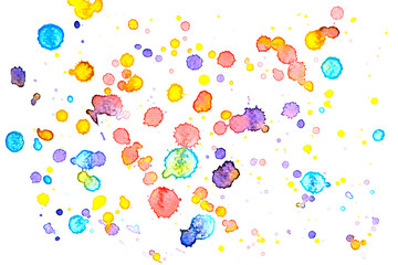 splashes on white background