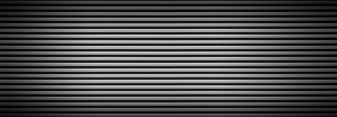 black and white striped metal background, steel texture banner