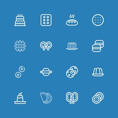 Editable 16 bakery icons for web and mobile
