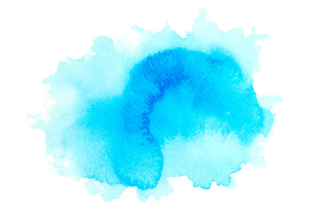 hand painted blue watercolor 