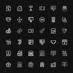 Editable 36 advertising icons for web and mobile