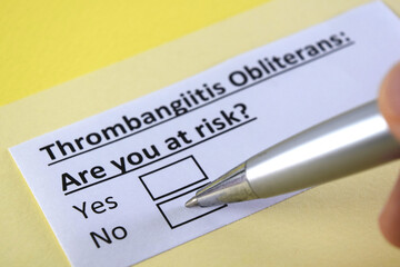 Obraz premium Questionnaire about health problems