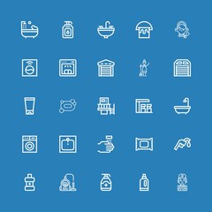 Editable 25 wash icons for web and mobile