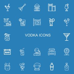 Editable 22 vodka icons for web and mobile