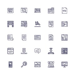 Editable 25 optimization icons for web and mobile