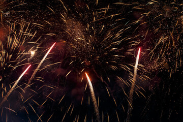fireworks in the night sky