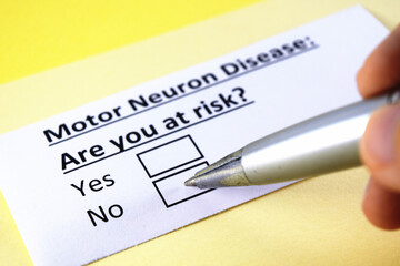 One person is answering question about motor neuron disease.