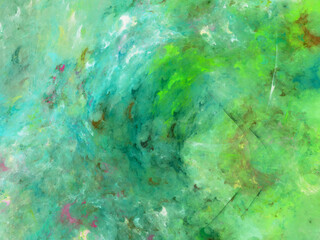 green abstract fractal background 3d rendering illustration