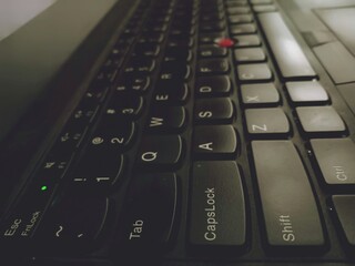 close up of a laptop keyboard