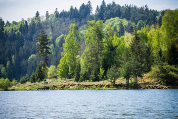 Zlutice, Karlovy Vary, Czech Republic, May 2020: Czech cauntry around the Žlutice lake