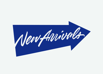 An arrow icon with a brush script 