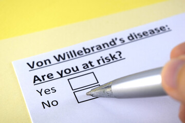 Obraz premium Questionnaire about health problems