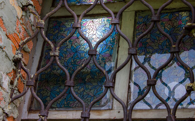stained glass window in a church