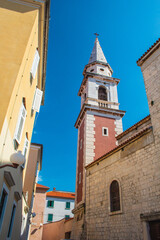 Bell tower in the streets of the old town of Zadar, Croatia