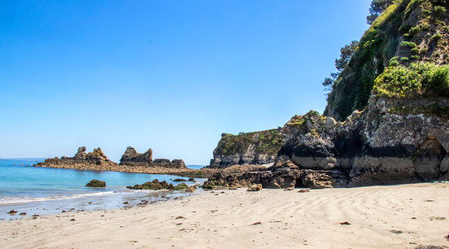 Crozon-Morgat. La plage du Kador. Finist&egrave;re. Bretagne