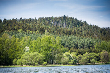 Zlutice, Karlovy Vary, Czech Republic, May 2020: Czech landscape in spring time