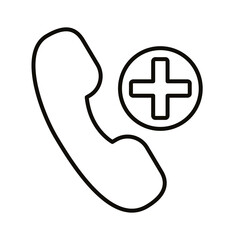 Obraz premium telephone with medical cross line style