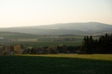 sunset in the mountains - Orlicke hory