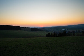 sunset in the mountains - Orlicke hory