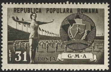 Republica Populara Romana historical stamp. Republica Populara Romana stamp collection.