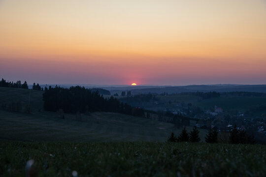 sunset in the mountains - Orlicke hory © vojta