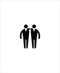 businessman icon,two businessman icon,vector best flat icon.