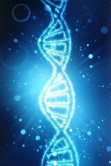 Abstract medical DNA on medical background