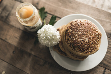 petit-déjeuner fleuri