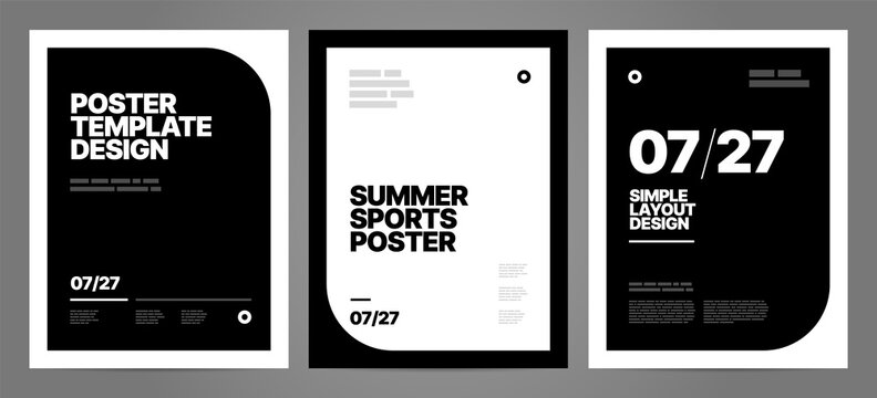 Simple template design with typography for poster, flyer or cover.