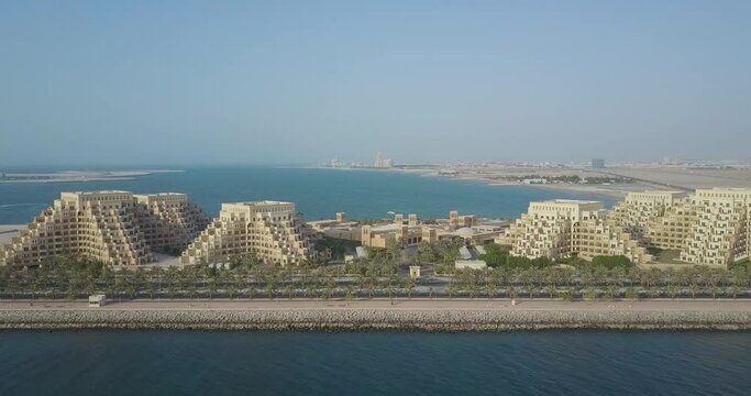 Architectural Brilliance Of Bab Al Bar In Ras Al Khaima UAE - aerial shot