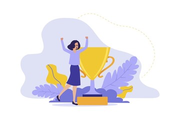 Successful Businesswoman, professional woman in business vector character  