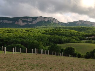 Summer landscape in the mountain Crimea on the Crimean peninsula