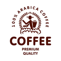 Coffee cup vector logo design template. Vector coffee shop labels.