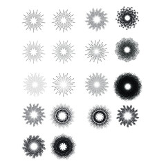 Radial speed Lines in Circle Form for comic books . fireworks Explosion background . Vector Illustration . Starburst
 round Logo . Circular Design element . Abstract Geometric star rays . Sunburst .