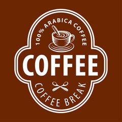 Coffee shop logo design template. Retro coffee emblem. Vector art.