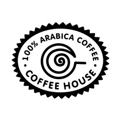 Coffee cup vector logo design template. Vector coffee shop labels.