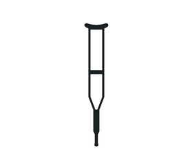Crutches icon. Walking stick icon. Injured vector tool . 