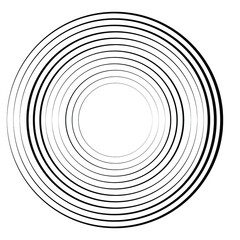 Radial speed Lines in Circle Form for comic books . Explosion background . Vector Illustration .Technology round Logo . Circular Design element . Abstract Geometric shape . Sunburst .