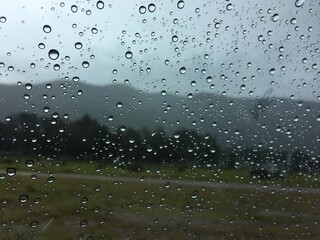 raindrops on window