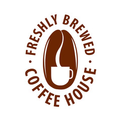 Coffee cup vector logo design template. Vector coffee shop labels.