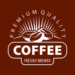 Fototapeta premium Coffee cup vector logo design template. Vector coffee shop labels.