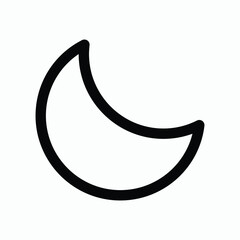 crescent moon line icon vector